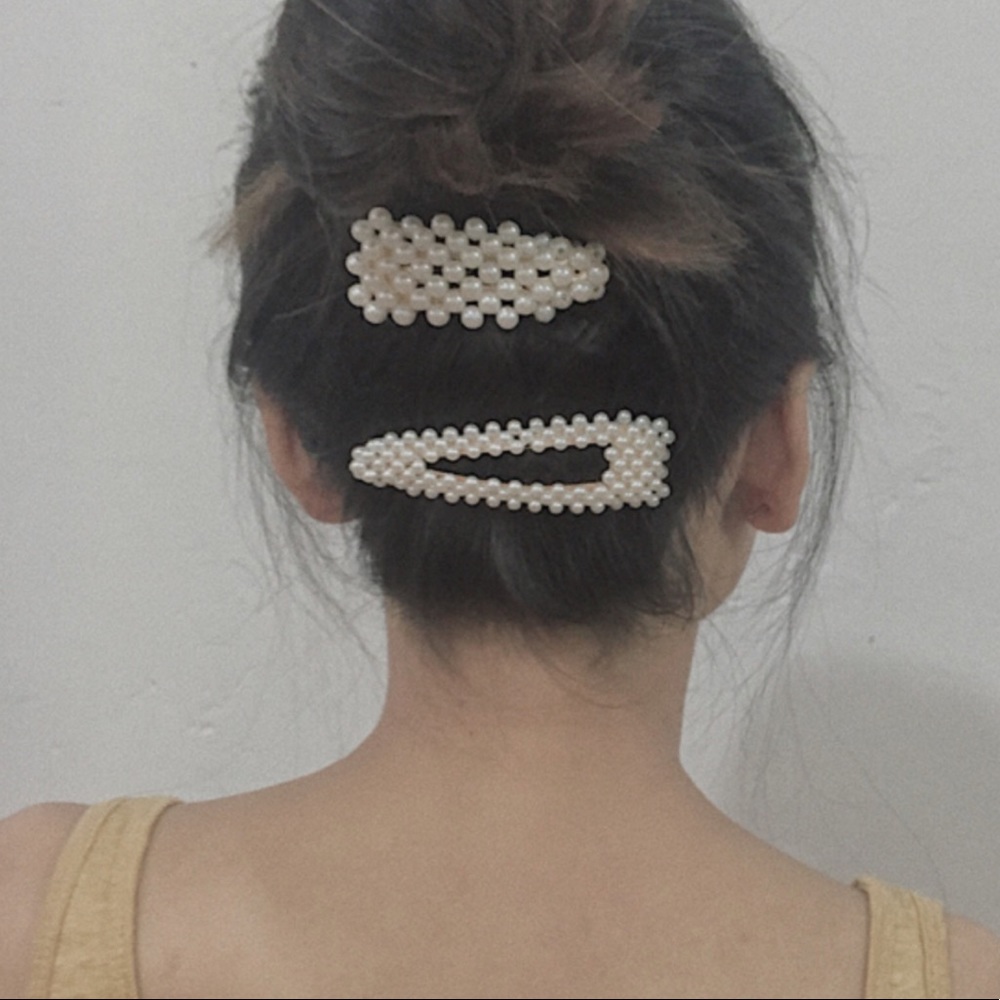 Pearl hair clip trendy barrette - Picture 7 of 8